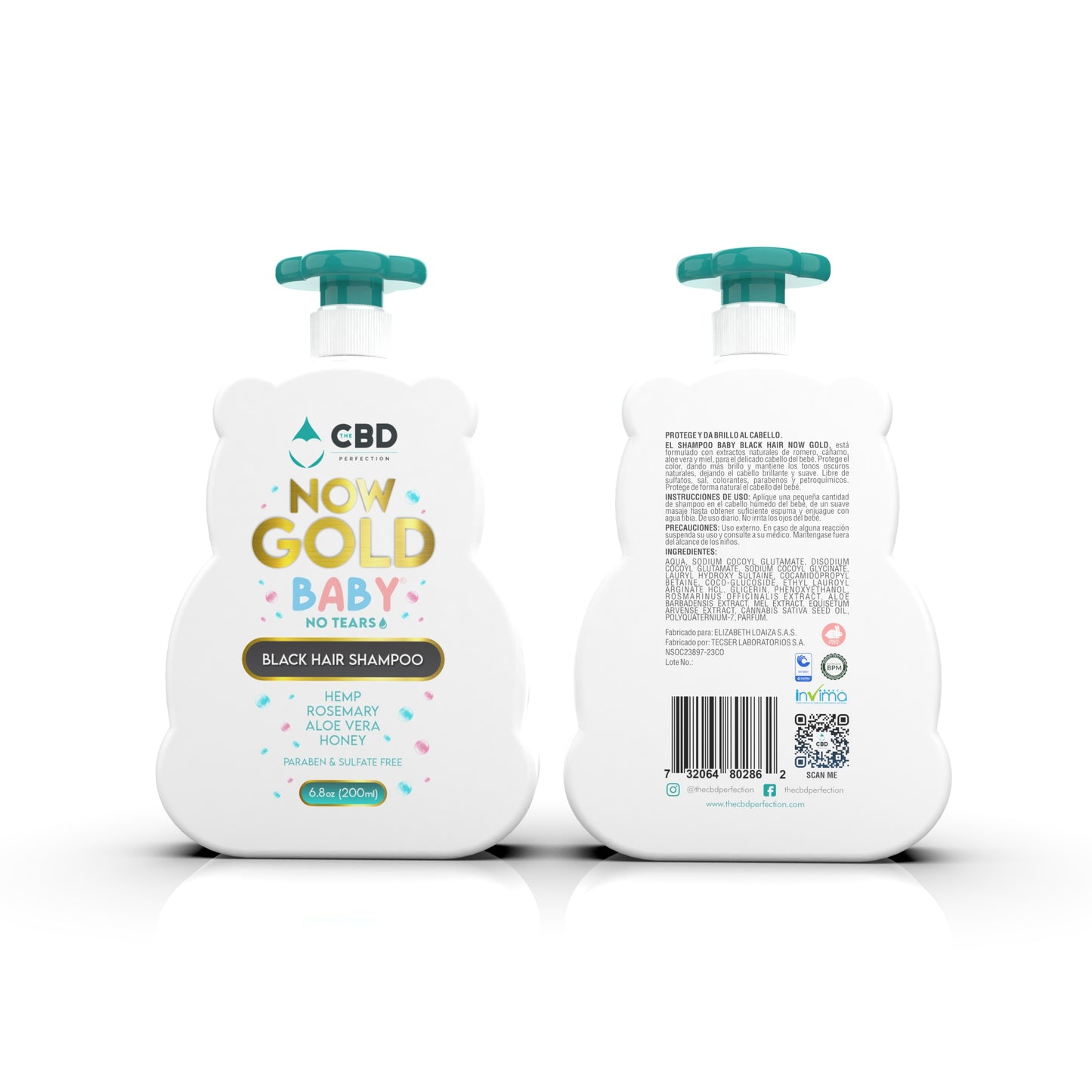 Shampoing pour bébé, cheveux foncés