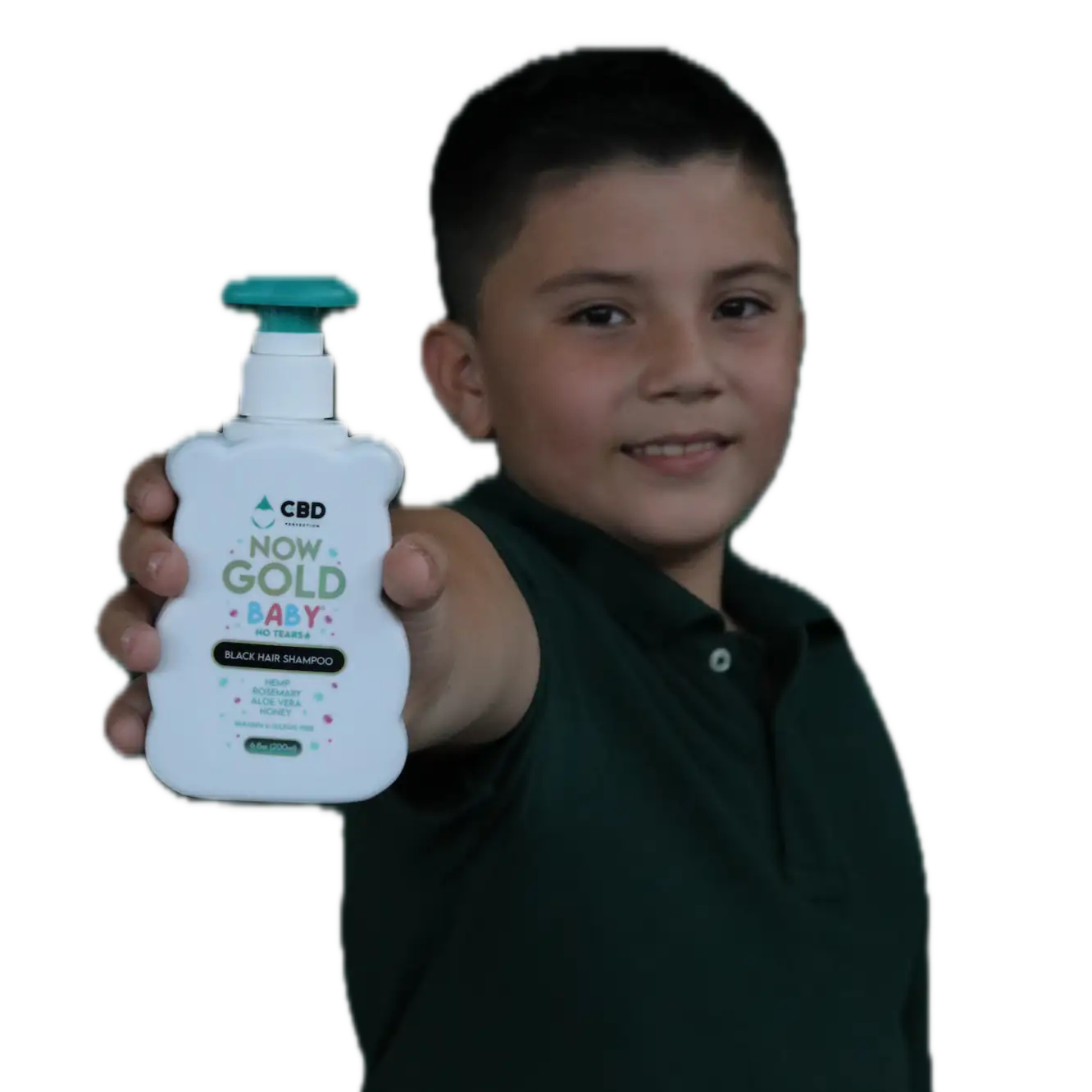 Shampoing pour bébé, cheveux foncés